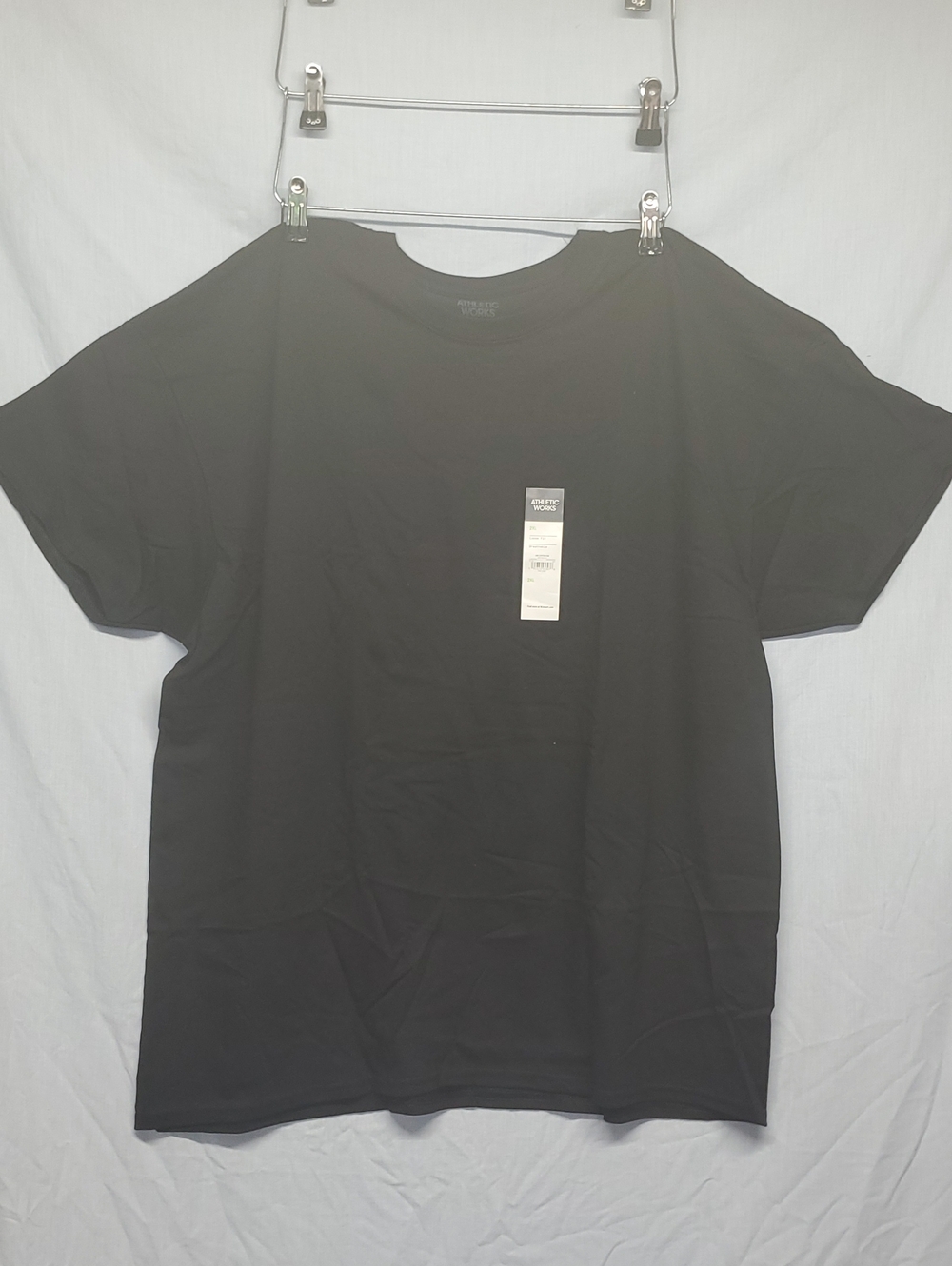 Athletic Works Black Short Sleeve Crewneck Tee - 16